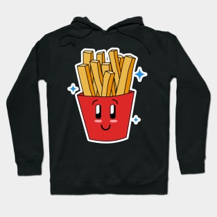 Happy smiling funny cute french fries Hoodie